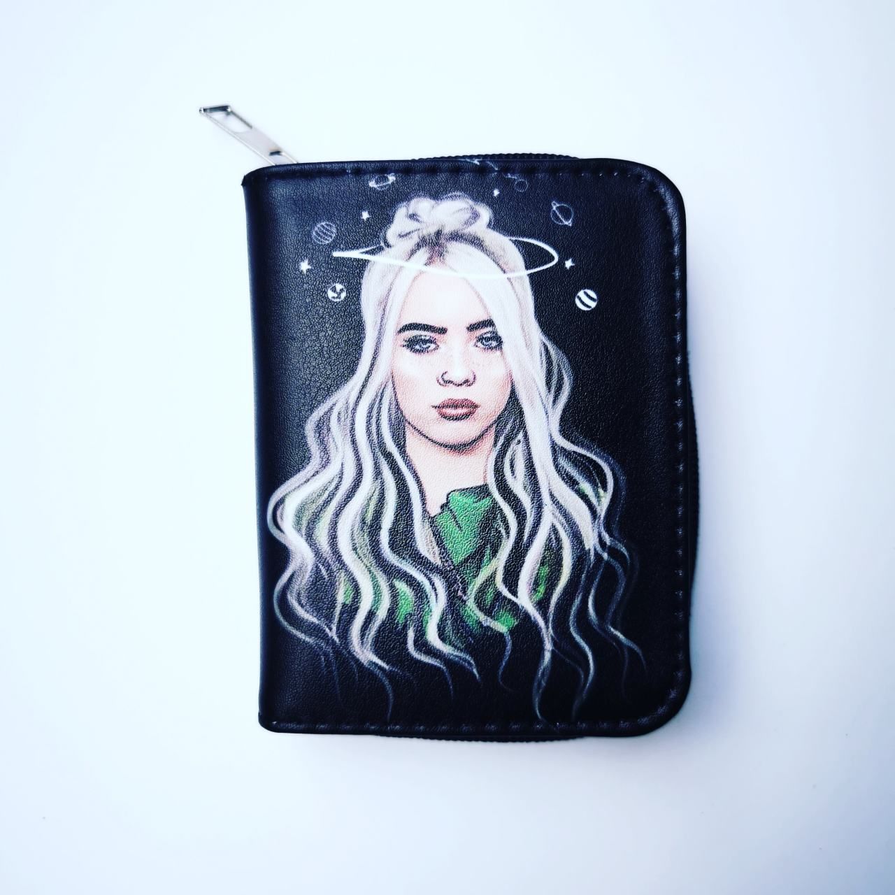 Billie Eilish Satürn Baskılı Mini Cüzdan