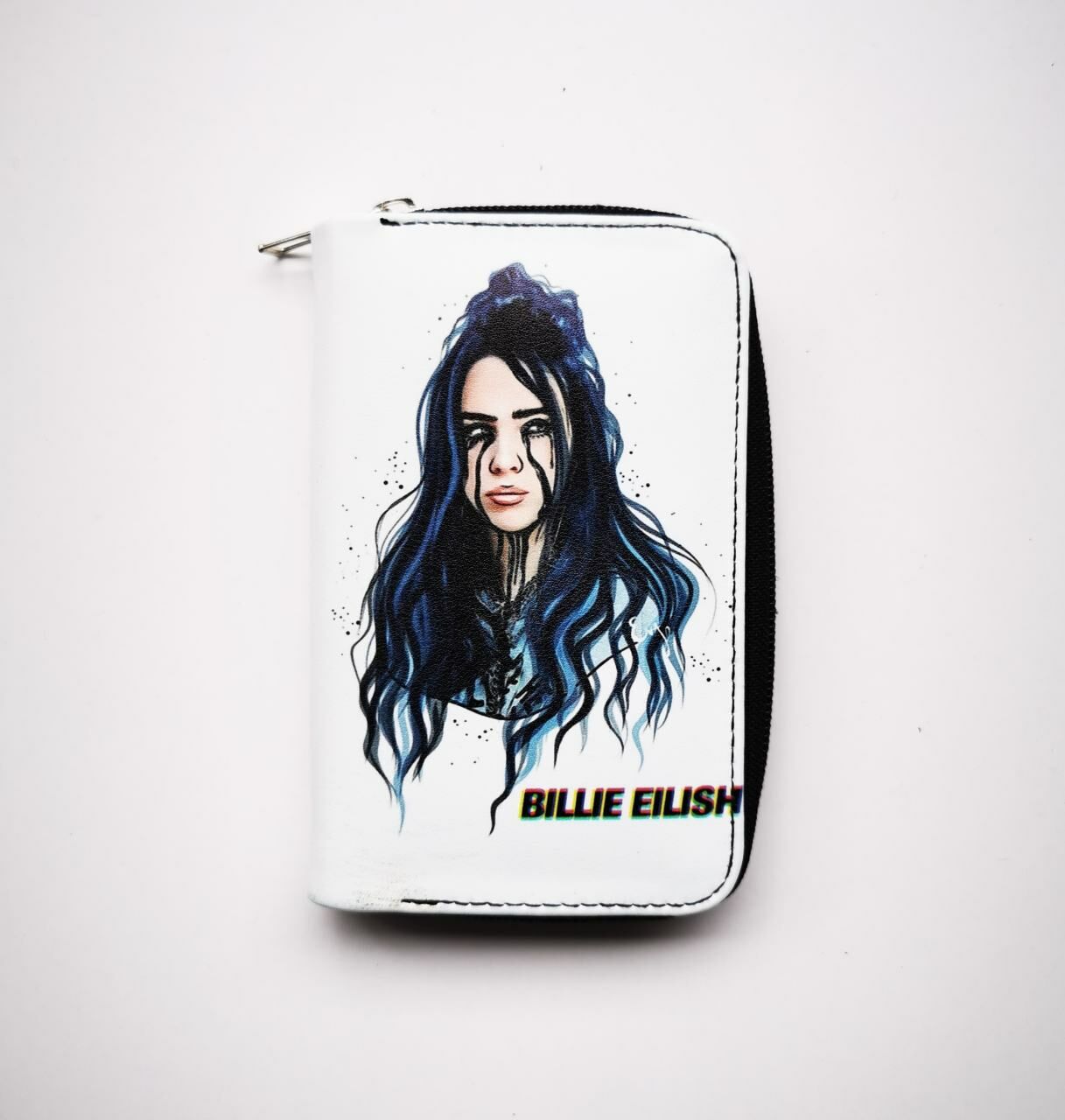 Billie Eilish Beyaz Baskılı Cüzdan