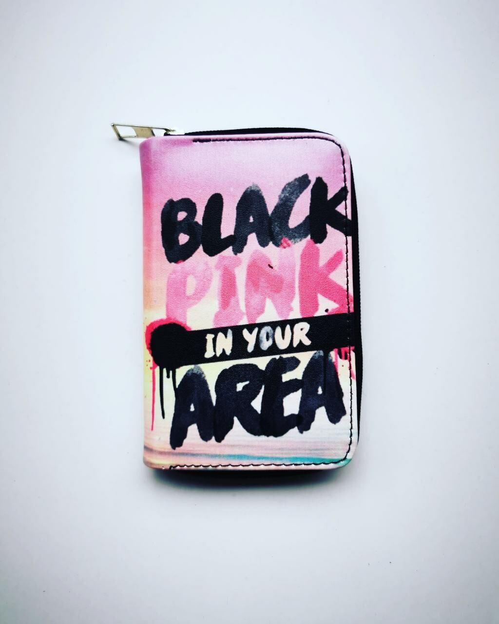 Black Pink In Your Area Pembe Baskılı Cüzdan