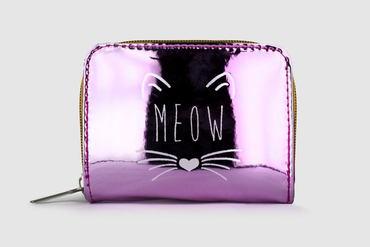 Hologram Meow Baskılı Cüzdan