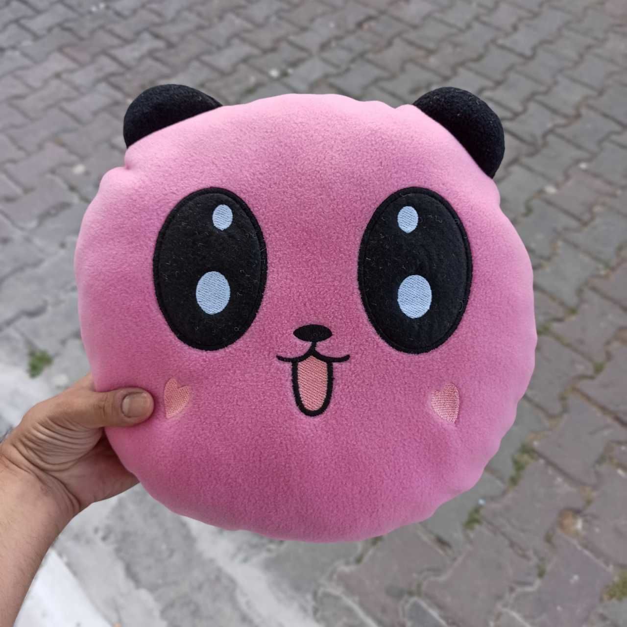 Panda Pembe Peluş Yastık