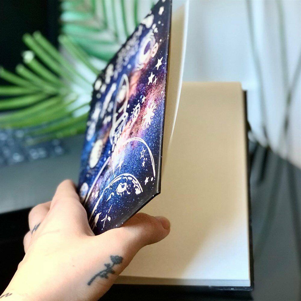 Space Roket Tasarımlı Lastikli Defter