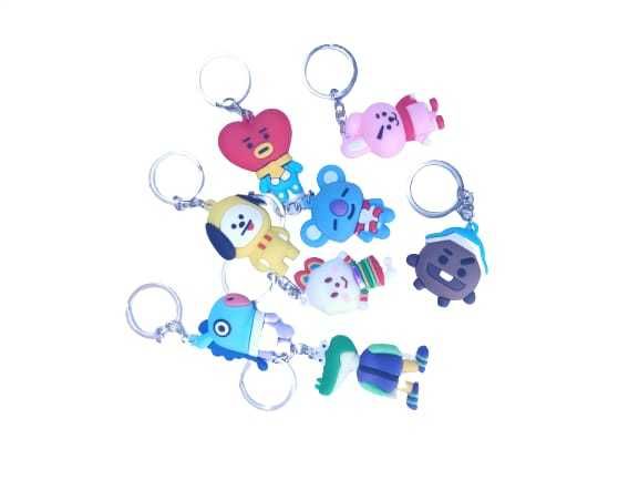 BT21 Tata Silikon Anahtarlık