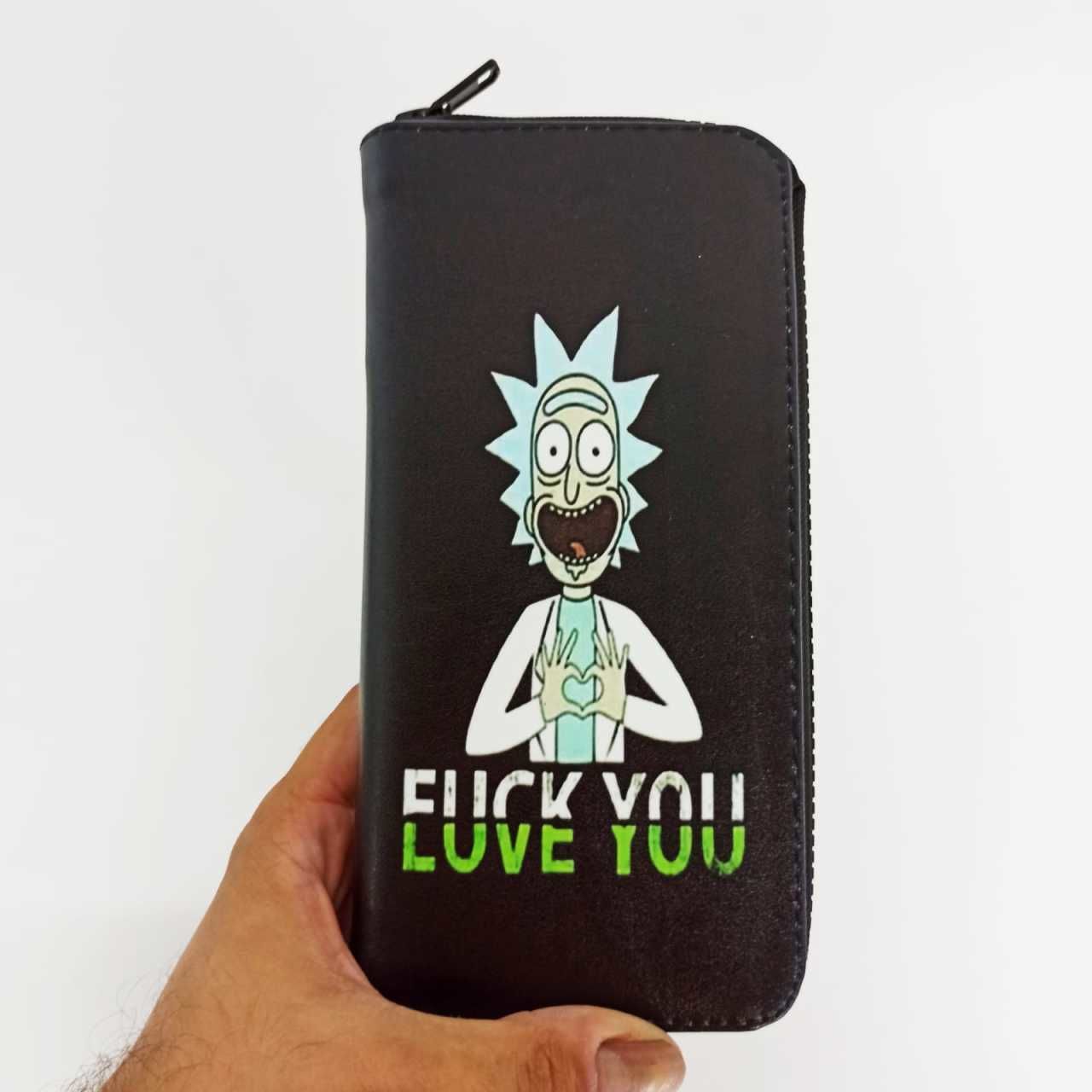 Rick Fuck You Baskılı Cüzdan