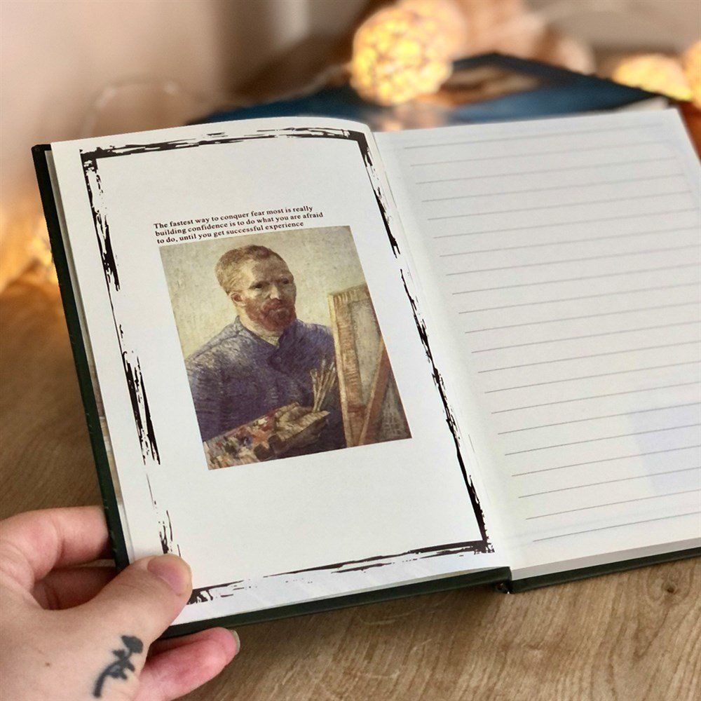 Van Gogh Tasarımlı Defter Koyu Mavi