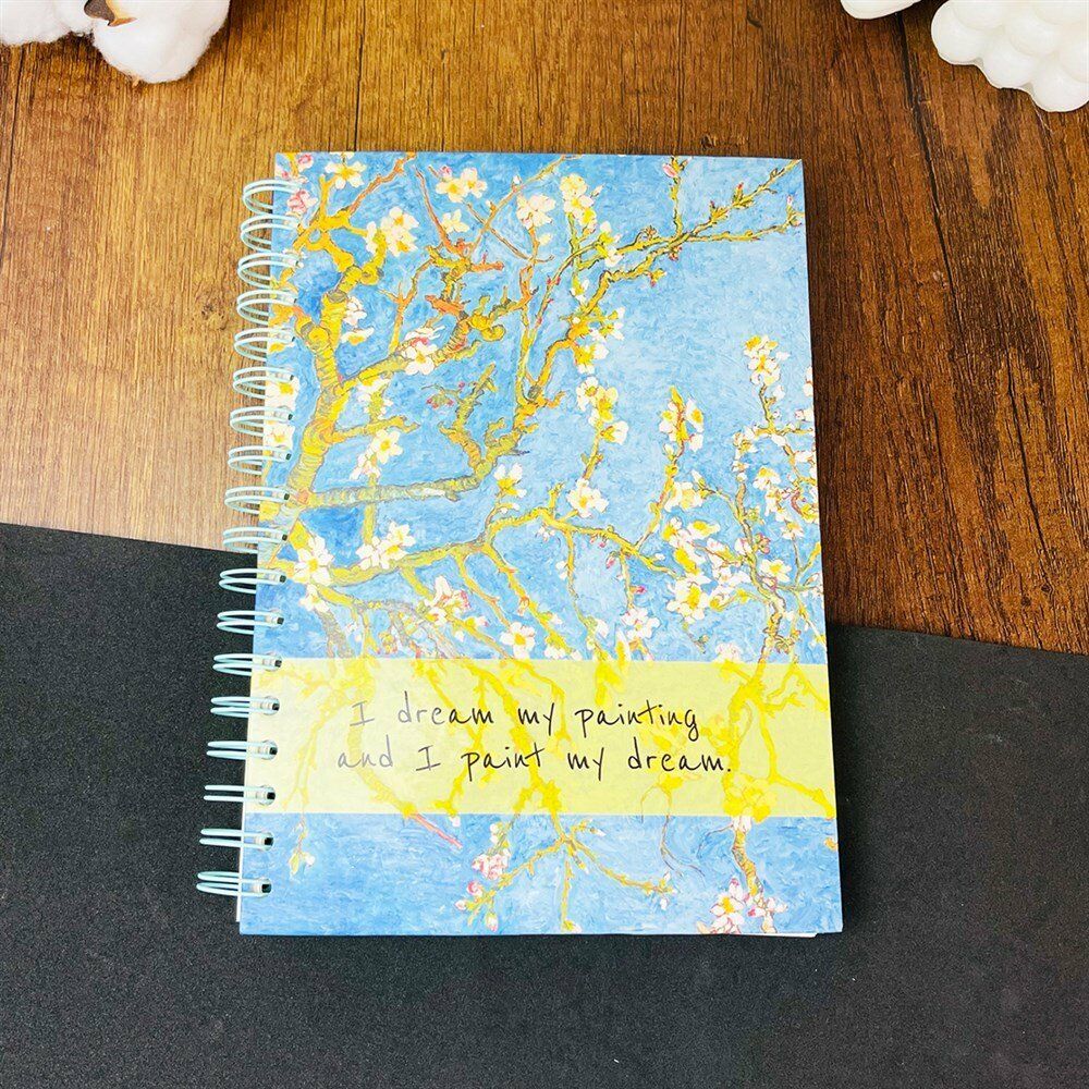 Van Gogh Tasarımlı Spiralli Defter