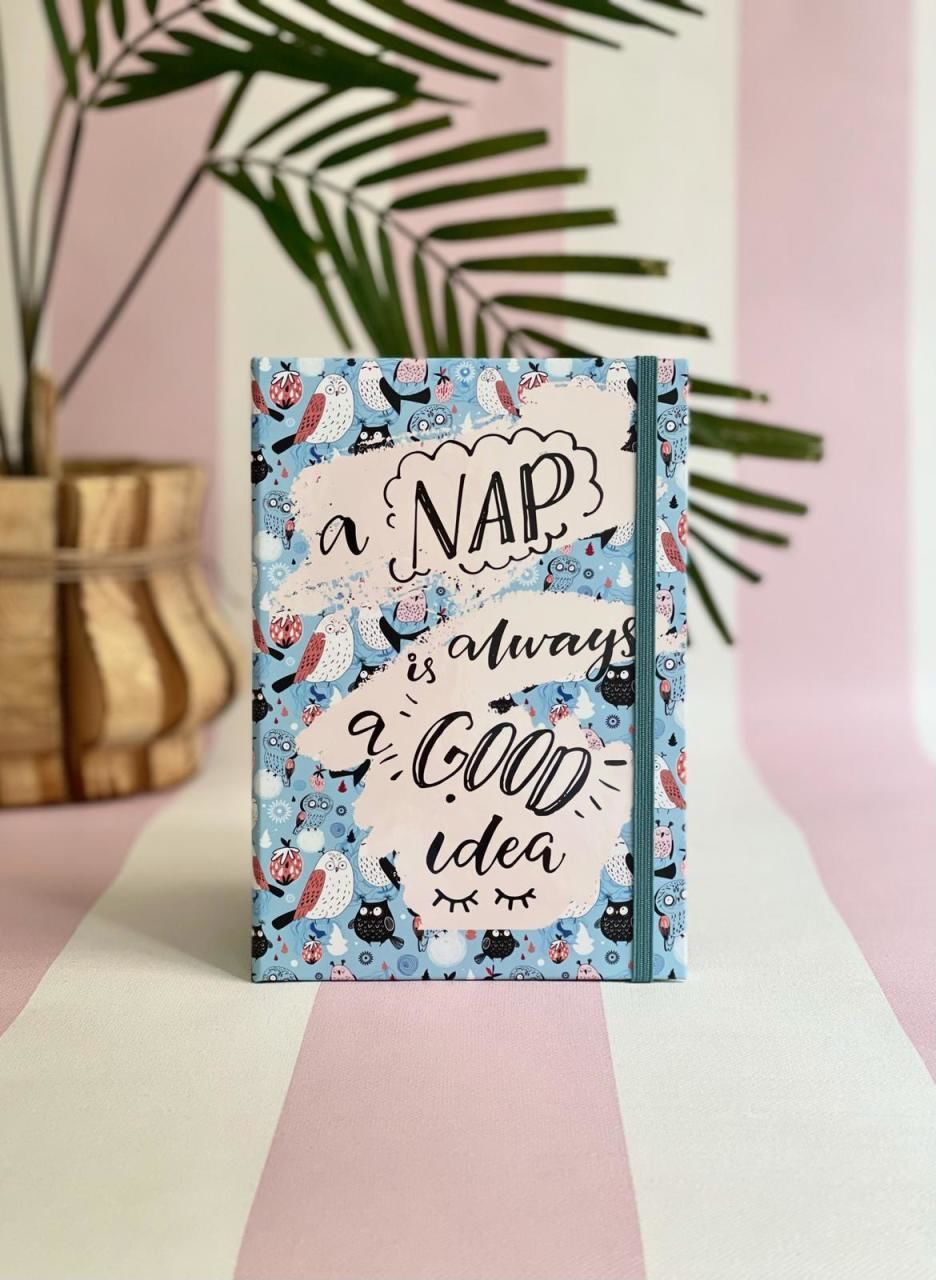 A Nap Is Always Good Tasarımlı Lastikli Defter