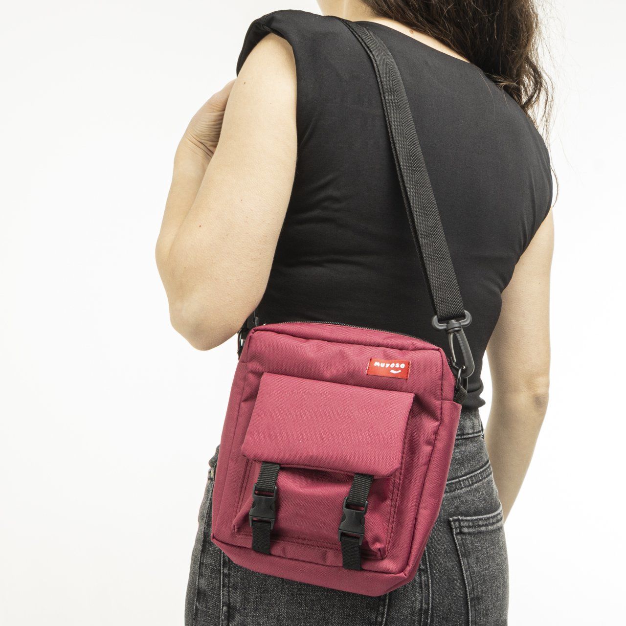 Bordo Renk Muyoso Bag Cıtcıtlı Dik