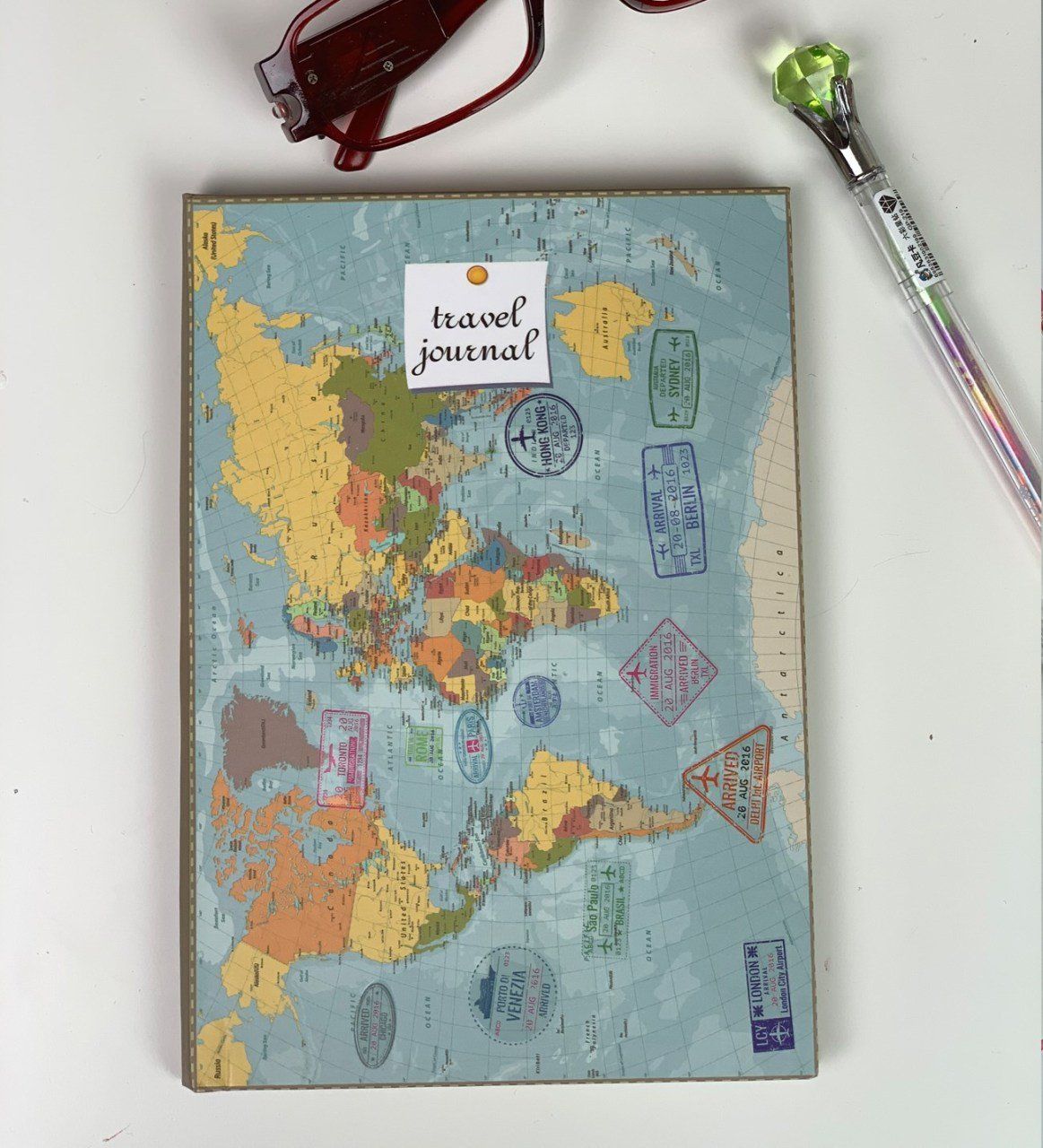 Travel Tasarımlı Lastikli Defter