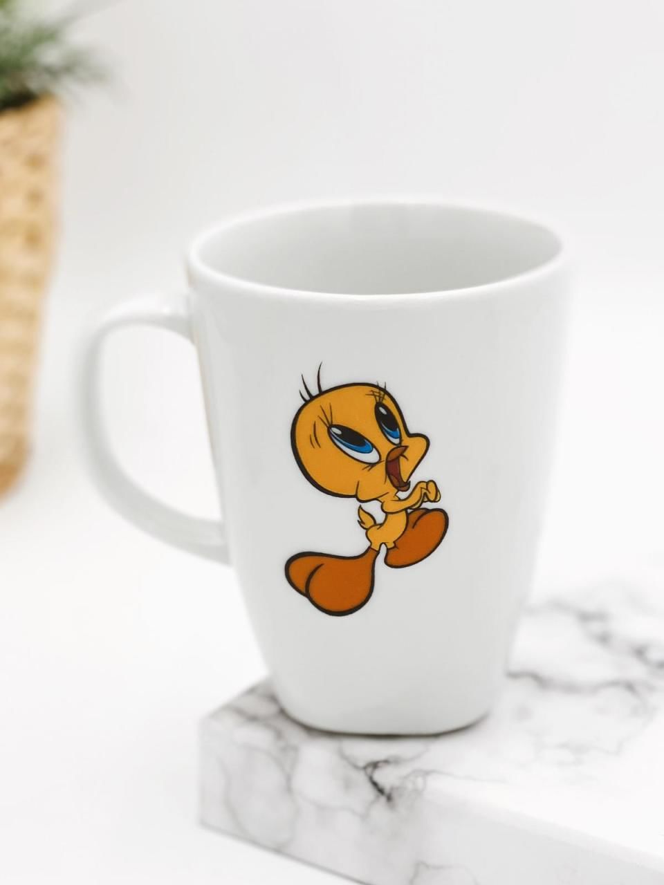 Tweety Desenli Beyaz Kupa