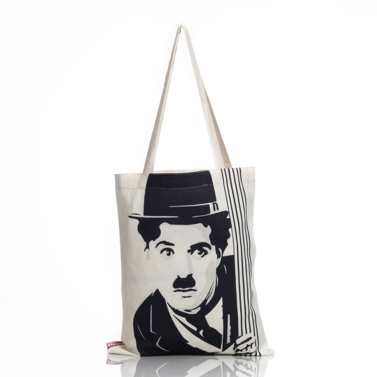 Charlie Chaplin Desenli Hambez Çanta