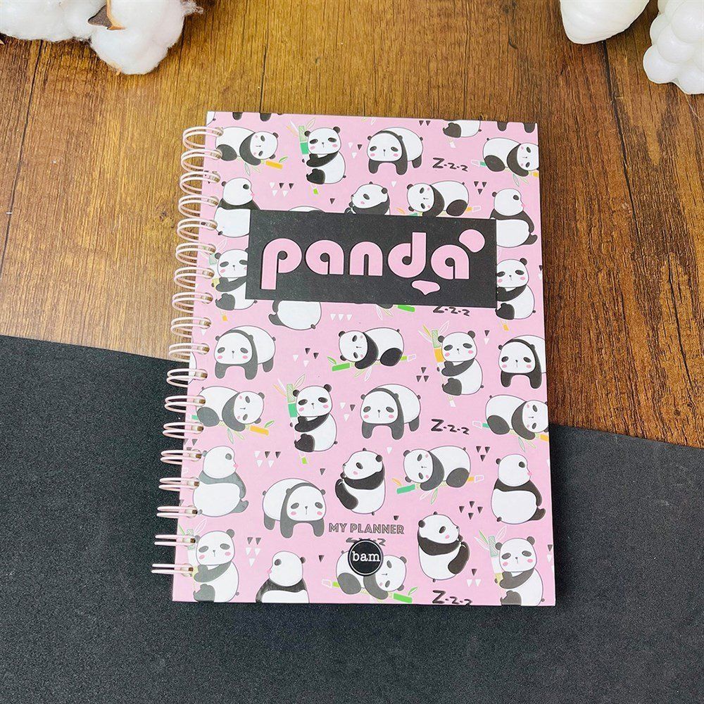 Panda Tasarımlı Spiralli Defter