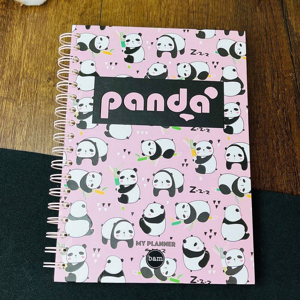 Panda Tasarımlı Spiralli Defter