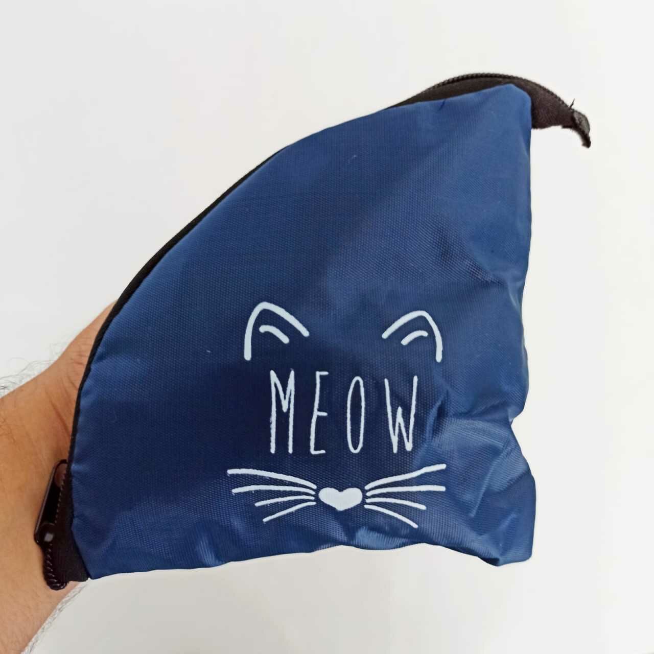 Lacivert Meow Pazar Çantası