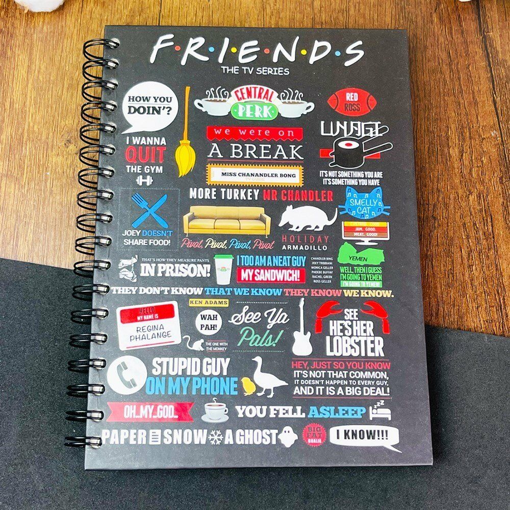 Friends Tasarımlı Spiralli Defter