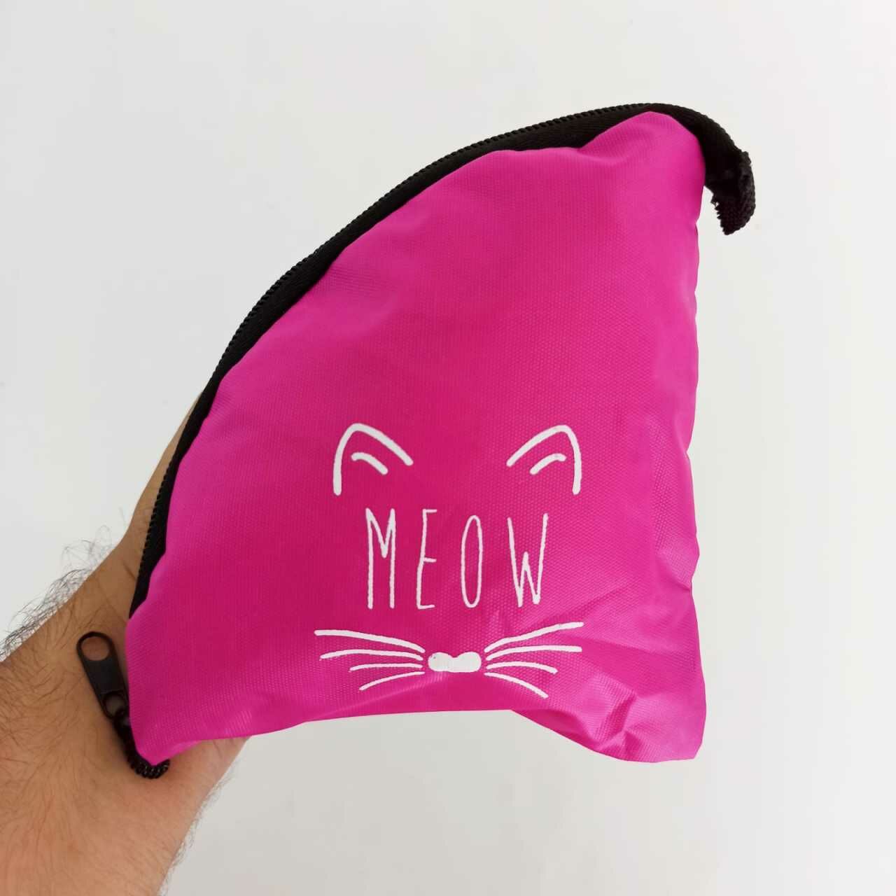 Pembe Meow Pazar Çantası