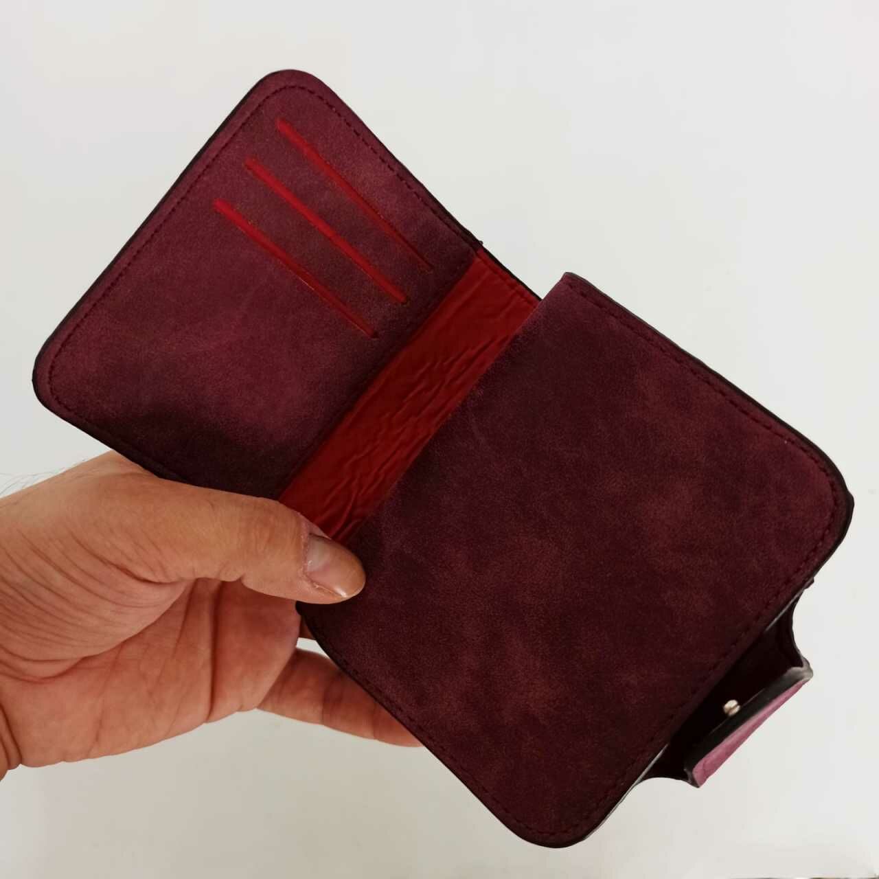 Bordo Nubuk Unisex Cüzdan