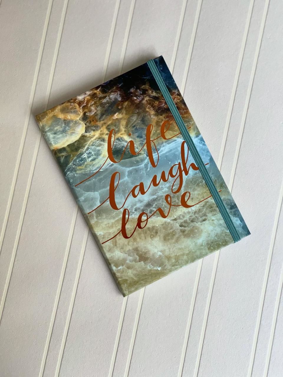 Life Laugh Love Yazı Tasarımlı Lastikli Defter