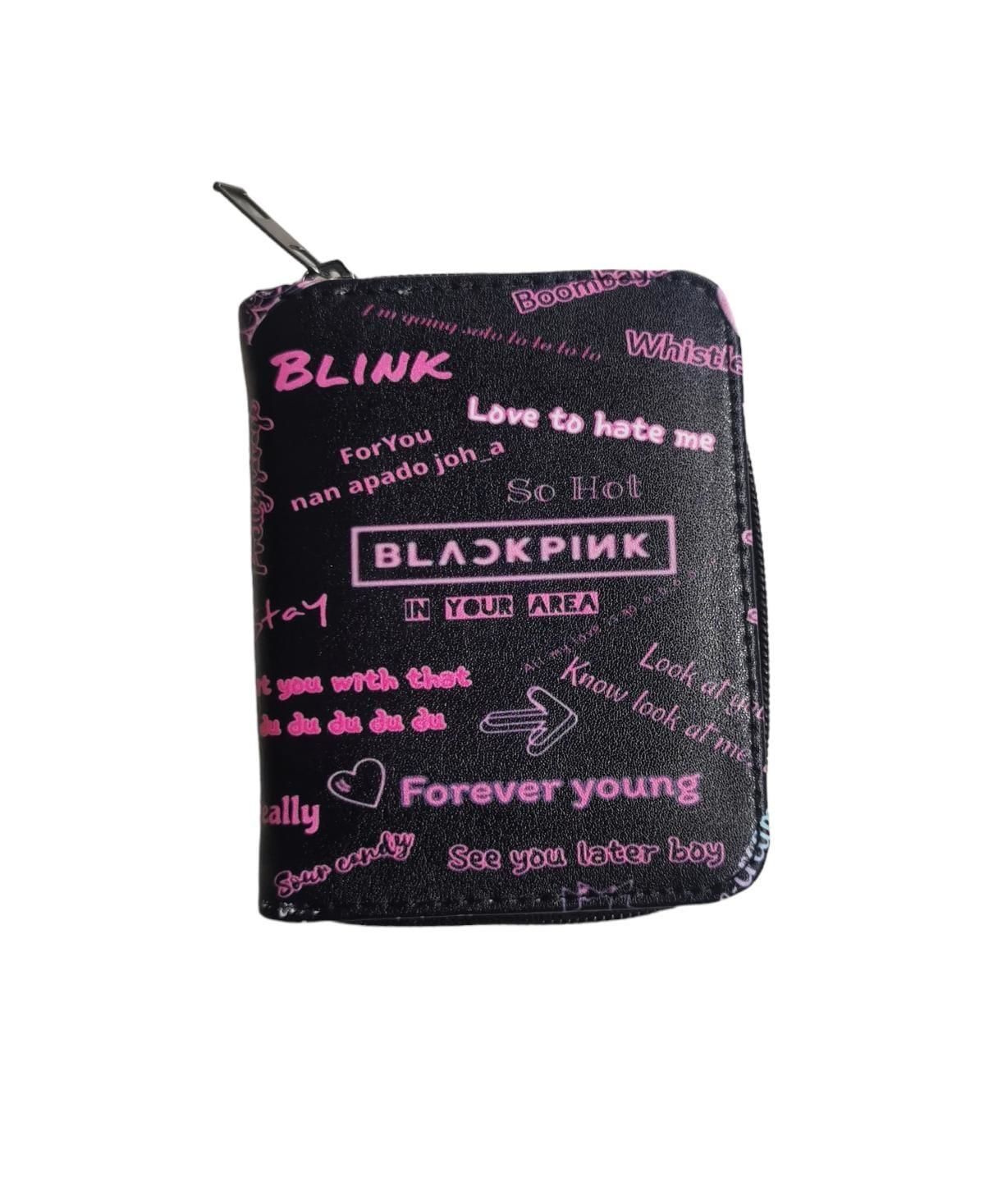 Black Pink Baskılı Cüzdan