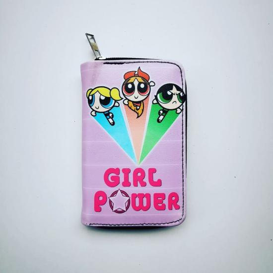 Girl Power Üçlü Karekter Mor  Cüzdan