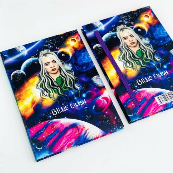 Billie Eilish Tasarımlı Lastikli Defter