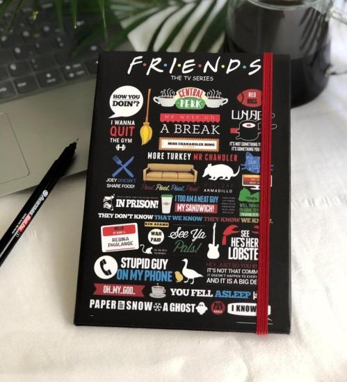 Friends Tasarımlı Lastikli Defter