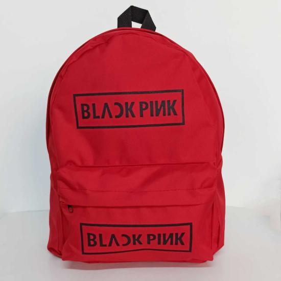 Black Pink Kırmızı Baskılı Sırt Çantası