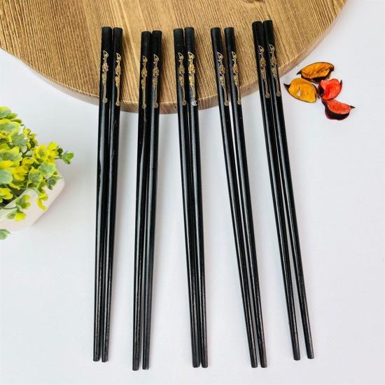 5 Çift Siyah Bambu Chopstick