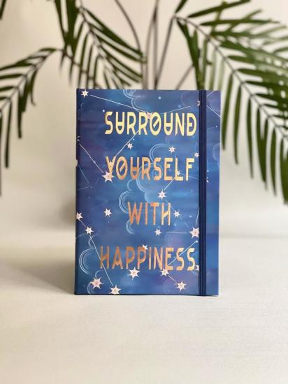 Sarroand Aoarself Wıth Happıness Tasarımlı Lastikli Defter