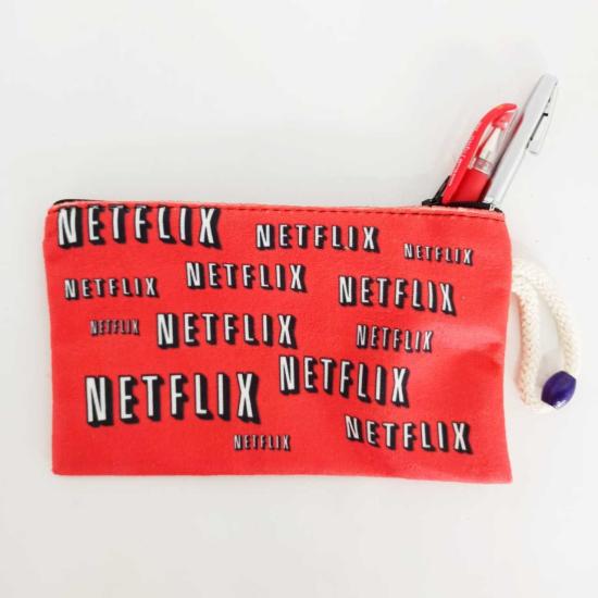 İpli Netflix Baskılı Bez Cüzdan Kalemlik