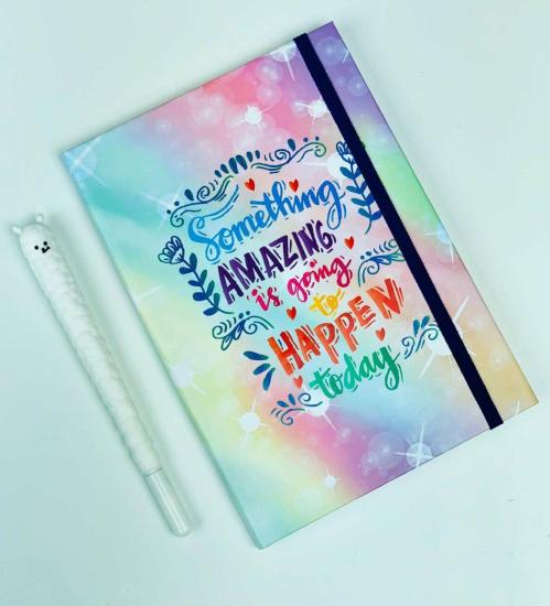 Amazing Day Tasarımlı Lastikli Defter