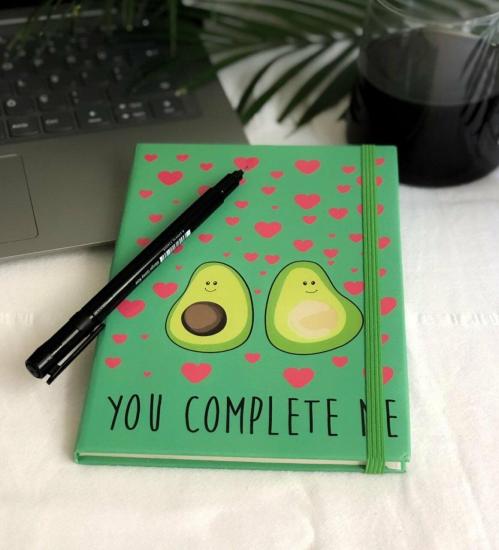 You Complete Me Tasarımlı Lastikli Defter