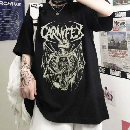 Carnifex The Script Siyah Unisex Oversize T-shirt