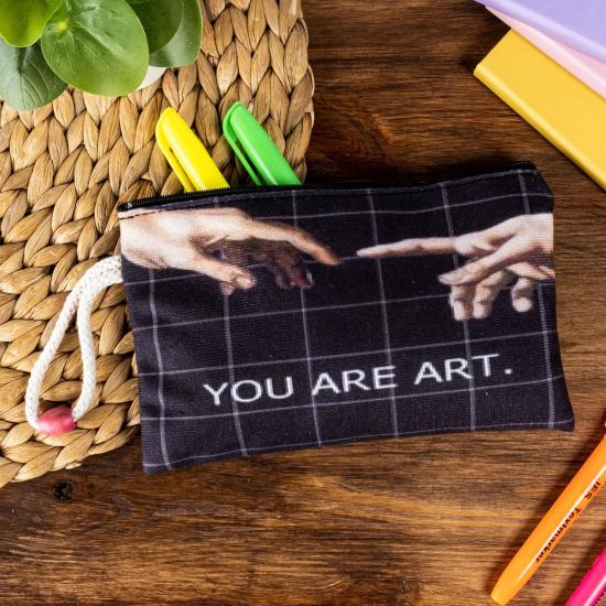 You Are Art Baskılı Bez Kalemlik Cüzdan