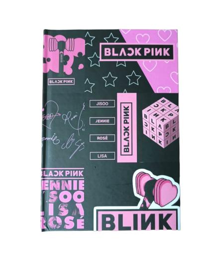 Black Pink Tasarımlı Lastikli Defter