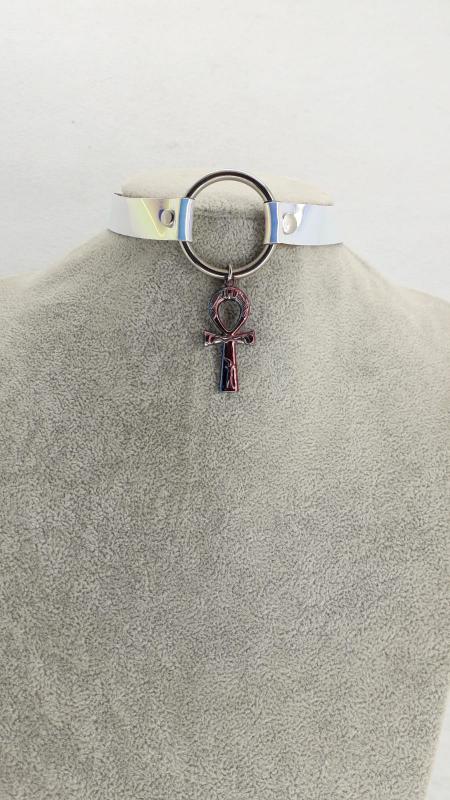 Ankh Objeli Hologram Choker